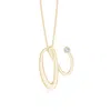 Angara Bezel Set Diamond Lowercase "a" Initial Pendant In Yellow Gold/h