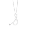 Angara Bezel Set Diamond Lowercase "s" Initial Pendant In Platinum/h