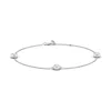 Angara Bezel-set Diamond Station Adjustable Ankle Bracelet In White Gold/h