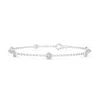 Angara Bezel-set Diamond Station Bracelet With Chain In White Gold/h