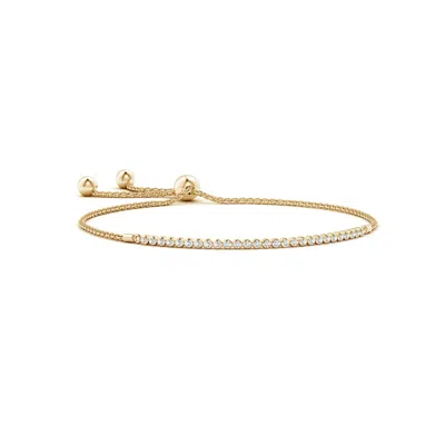 Angara Bezel-set Diamond Tennis Bolo Bracelet In Gold