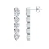 Angara Bezel-set Multi-shape Diamond Dangle Earrings