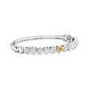 Angara Bezel-set Multi-shape Lab-grown Yellow And White Diamond Bangle