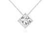 Angara Bezel-set Princess-cut Diamond Solitaire Pendant In White Gold/h