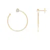 Angara Bezel-set Round Diamond Front-to-back Flex Hoop Earrings In Yellow Gold/h