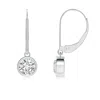 Angara Bezel-set Round Diamond Leverback Drop Earrings In White Gold/h