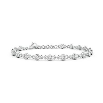 Angara Bezel-set Round Diamond Tennis Bracelet In Metallic