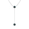Angara Bezel-set Round Lab-grown Alexandrite Lariat Style Necklace In White Gold/bluish Green Changing To Brownish Or Pinkish Purple