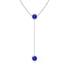 Angara Bezel-set Round Tanzanite Lariat Style Necklace In White Gold/rich Violet Blue