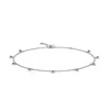 Angara Bezel-set Ruby Station Adjustable Charm Anklet In White Gold/deep Rich Red