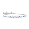 Angara Bezel-set Sapphire Infinity Bolo Bracelet In White Gold/deep Rich Blue