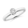 Angara Bezel-set Solitaire Round Diamond Stackable Ring In White Gold/h