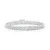 Angara Bezel-set Triangle And Baguette Diamond Bracelet In White Gold/h