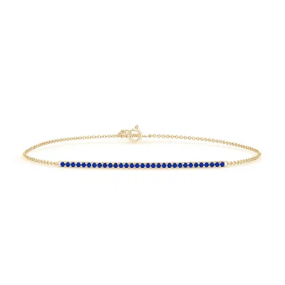 Angara Blue Sapphire Bar Bracelet In Gold