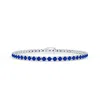 Angara Blue Sapphire Eternity Tennis Bracelet In White Gold/deep Rich Blue