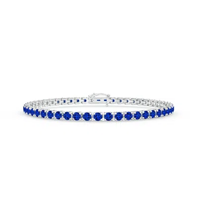 Angara Blue Sapphire Eternity Tennis Bracelet