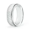 Angara Bubbled Centre Comfort Fit Wedding Band