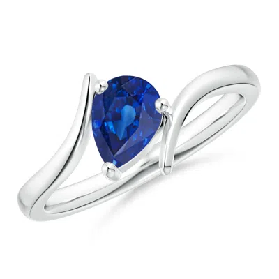 Angara Bypass Pear-shaped Blue Sapphire Ring