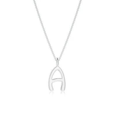 Angara Capital "a" Initial Pendant In Metallic