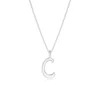 Angara Capital "c" Initial Pendant In Platinum