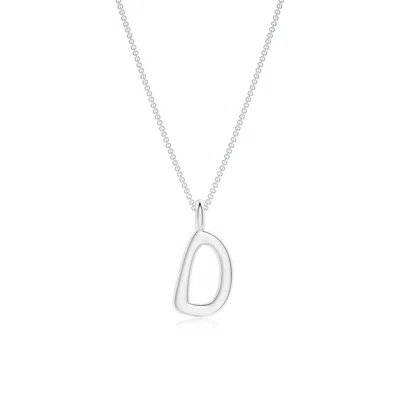 Angara Capital "d" Initial Pendant In Metallic
