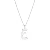 Angara Capital "e" Initial Pendant In Metallic