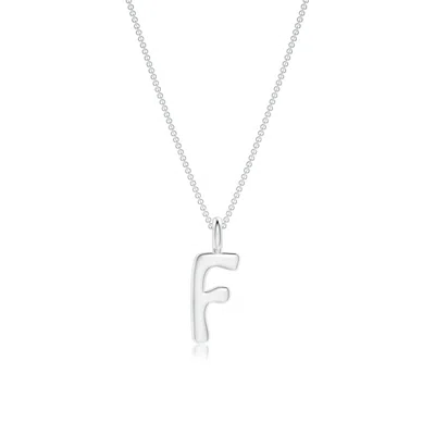Angara Capital "f" Initial Pendant In Metallic