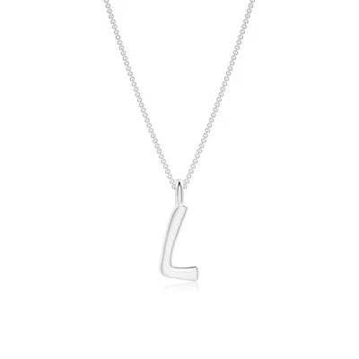 Angara Capital "l" Initial Pendant In Metallic