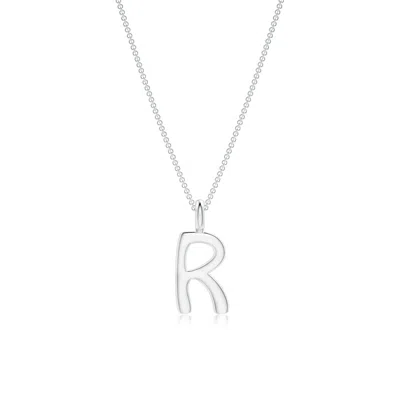 Angara Capital "r" Initial Pendant In Metallic