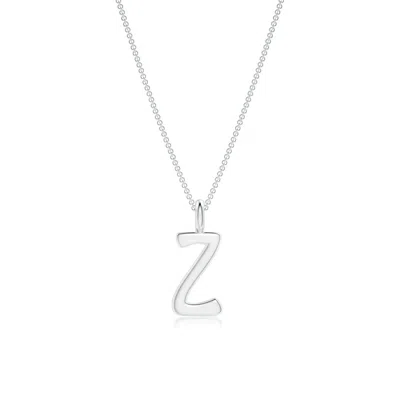 Angara Capital "z" Initial Pendant In Metallic