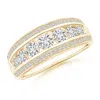 Angara Cascading Diamond Triple-row Anniversary Ring In Yellow Gold/h