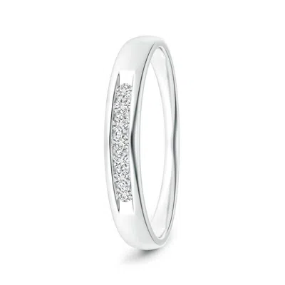 Angara Channel Grooved Classic Diamond Men's Wedding Band