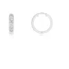 Angara Channel-set Diamond Hoop Earrings In Platinum/g