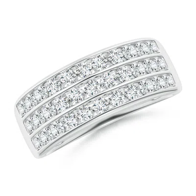 Angara Channel-set Diamond Triple Row Anniversary Ring In Metallic