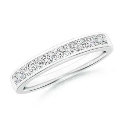 Angara Channel Set Half Eternity Diamond Wedding Ring In Metallic