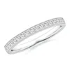 Angara Channel-set Princess-cut Diamond Wedding Ring With Milgrain In White Gold/h