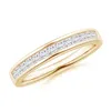 Angara Channel Set Princess Diamond Half Eternity Wedding Ring In Yellow Gold/g