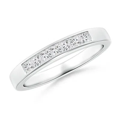 Angara Channel-set Princess Diamond Seven Stone Wedding Ring In Metallic