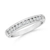 Angara Channel Set Round Diamond Semi Eternity Love Wedding Ring In White Gold/g
