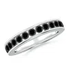 Angara Channel Set Round Enhanced Black Diamond Half Eternity Band