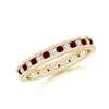 Angara Channel Set Ruby And Diamond Eternity Wedding Ring In Yellow Gold/deep Rich Red