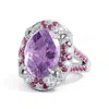 Angara Cherry Blossom Double Halo Ring