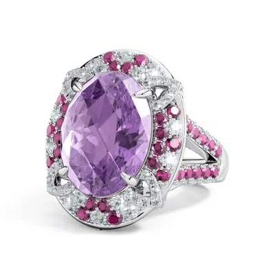 Angara Cherry Blossom Double Halo Ring