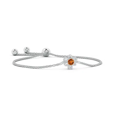 Angara Citrine And Diamond Multi-shape Scorpio Bolo Bracelet In Metallic