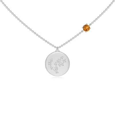 Angara Citrine Scorpio Constellation Medallion Pendant In Metallic