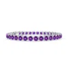 Angara Classic Amethyst Linear Tennis Bracelet In Silver/medium Dark Purple