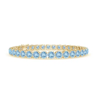Angara Classic Aquamarine Linear Tennis Bracelet In Blue