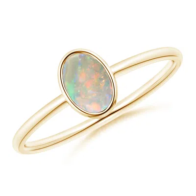 Angara Classic Bezel-set Oval Opal Ring In Gold