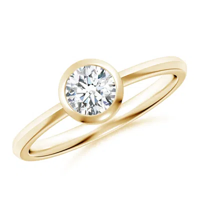 Angara Classic Bezel-set Round Diamond Solitaire Engagement Ring In Gold