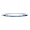 Angara Classic Channel-set Round Blue Sapphire Bangle In White Gold/medium To Rich Blue